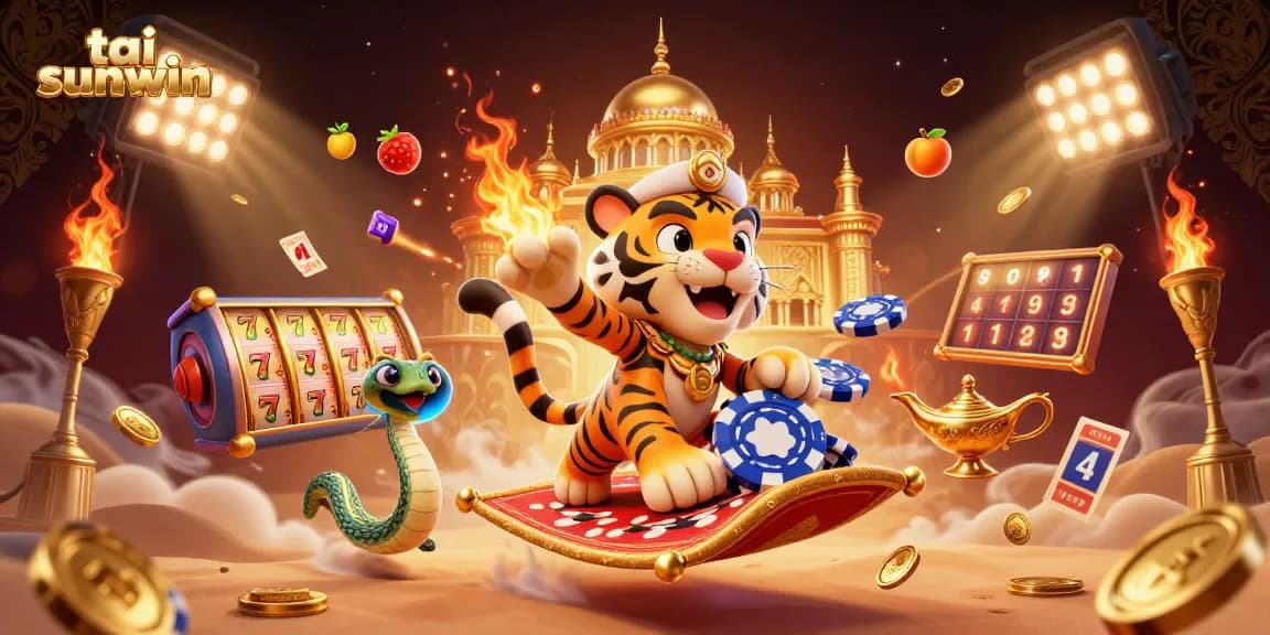 Experience the excitement of tai sunwin with thrilling slot reels and dynamic gold coins in this vibrant casino scene.