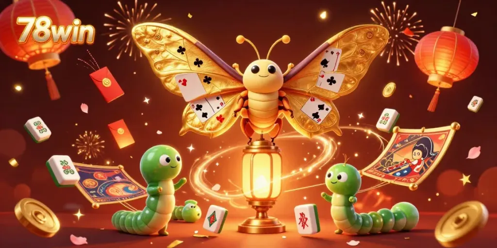 Experience thrilling gameplay with the dazzling 78win casino illustration, showcasing vibrant elements of luck.